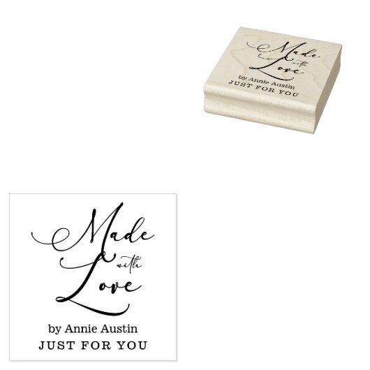 Whimsical Made with Liebe for Business Gummistempel (Stempel)