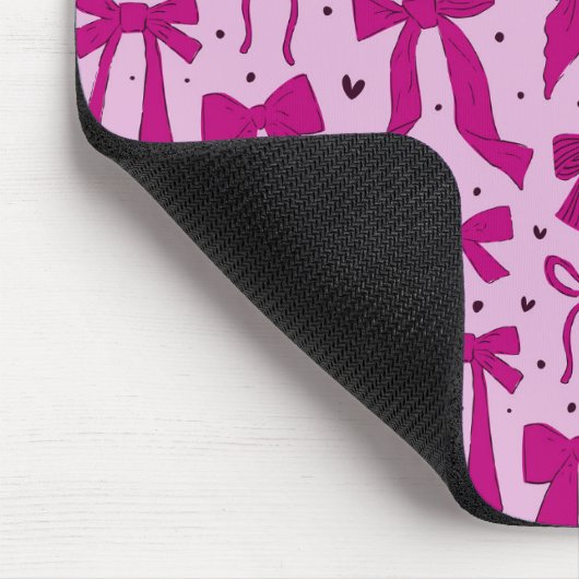 Whimsical Magenta Bows Pattern Mousepad (Ecke)