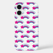 Whimsical Magenta Sternschnuppe Regenbogen Muster Case-Mate iPhone Hülle (Rückseite)