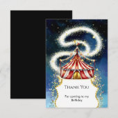 Whimsical Magic Circus Geburtstag Dankeskarte (Vorne/Hinten)