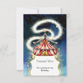 Whimsical Magic Circus Geburtstag Dankeskarte