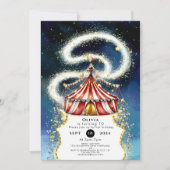 Whimsical Magic Circus Geburtstag Einladung (Vorderseite)