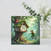 Whimsical Magic Fairy Post Child Party Einladung (Stehend Vorderseite)