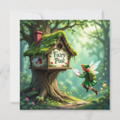 Whimsical Magic Fairy Post Child Party Einladung (Vorderseite)