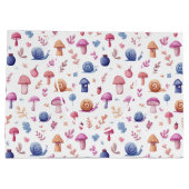 Whimsical Magic Garden Muster Große Geschenktasche Geschenktüte (Rückseite)