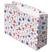 Whimsical Magic Garden Muster Große Geschenktasche Geschenktüte (Rückseite Schrägansicht)