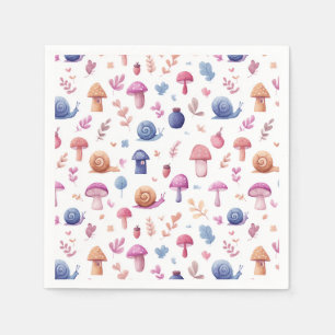 Whimsical Magic Garden Pattern Napkins Serviette