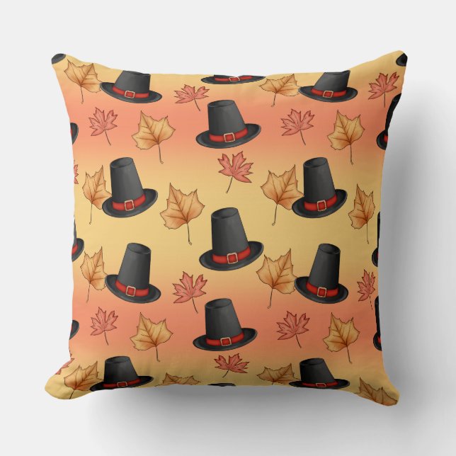 Whimsical Magic Hats mit Herbstleaven Kissen (Vorderseite)