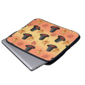 Whimsical Magic Hats mit Herbstleaven Laptopschutzhülle (Vorne Knopf)