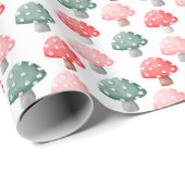 Whimsical Magic Niedlich farbenfrohe Pilze Geschenkpapier (Rolleneckpunkt)