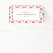 Whimsical Magic Niedliche farbenfrohe Pilze Geburt Banner (InSitu)