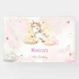 Whimsical Magic Pastel Unicorn Kindergeburtstag Banner