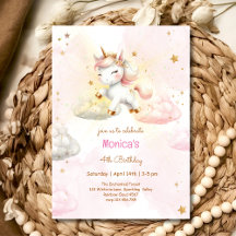 Whimsical Magic Pastel Unicorn Kindergeburtstag