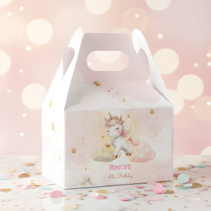 Whimsical Magic Pastel Unicorn Kindergeburtstag Geschenkschachtel