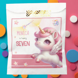 Whimsical Magic Pastel Unicorn Kindergeburtstag Geschenktütchen