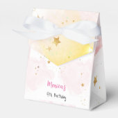 Whimsical magic pink dabbing unicorn Kindergeburts Geschenkschachtel (Vorderseite)