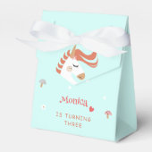 Whimsical magic unicorn Kindergeburtstag Geschenkschachtel (Vorderseite)