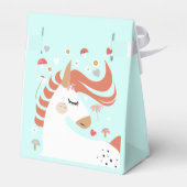 Whimsical magic unicorn Kindergeburtstag Geschenkschachtel (Rückseite)