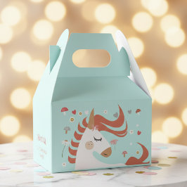 Whimsical magic unicorn Kindergeburtstag Geschenkschachtel