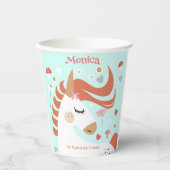 Whimsical magic unicorn Kindergeburtstag Pappbecher (Vorderseite)