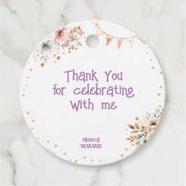 Whimsical magic unicorn Kindergeburtstag vielen Da Geschenkanhänger