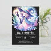 Whimsical Magic Wizard Geburtstag Einladung (Stehend Vorderseite)