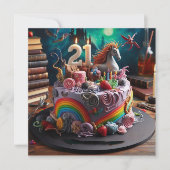 WHIMSICAL MAGICAL 21. BIRTHDAY CAKE KARTE (Vorderseite)