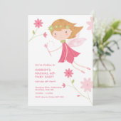 Whimsical Magical Fairy Geburtstag Einladung (Stehend Vorderseite)