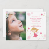 Whimsical Magical Fairy Geburtstag Einladung mit F (Vorne/Hinten)