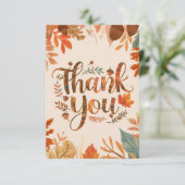 Whimsical Magical Herbst Dankeskarte (Stehend Vorderseite)
