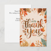 Whimsical Magical Herbst Dankeskarte (Vorne/Hinten)