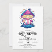 Whimsical Magical Mushroom Baby Dusche Einladung (Vorderseite)