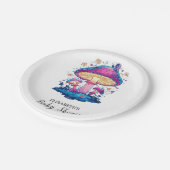 Whimsical Magical Mushroom Baby Dusche Pappteller (Schrägansicht)