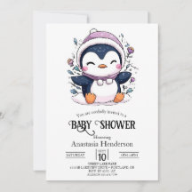 Whimsical Magical Pinguin Baby Dusche