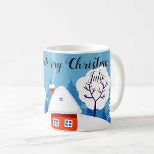 Whimsical Magical Snow Xmas Chic Elegante Kaffeetasse
