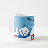 Whimsical Magical Snow Xmas Chic Elegante Kaffeetasse (Vorderseite Links)