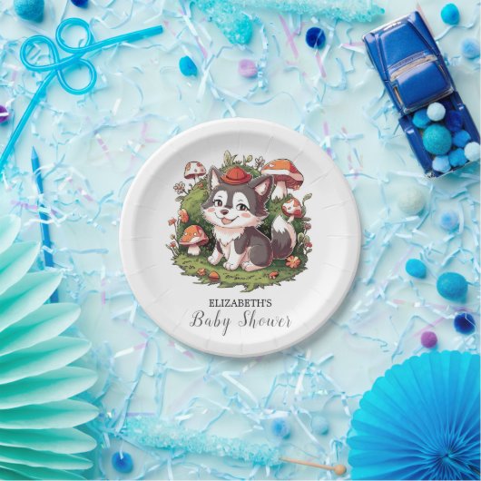 Whimsical Magical Wolf Baby Dusche Pappteller (Party)