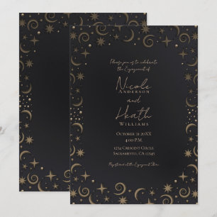 Whimsical Magie Himmelsstrudel Nachtverlobung Einladung