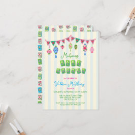 Whimsical Mahjong Baby Shower Einladung