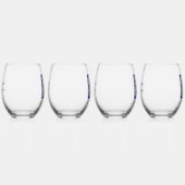 Whimsical Mahjong Toile Wine Glasses - Set of 4 Weinglas Ohne Stiel (Links)