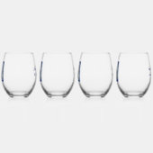 Whimsical Mahjong Toile Wine Glasses - Set of 4 Weinglas Ohne Stiel (Rechts)
