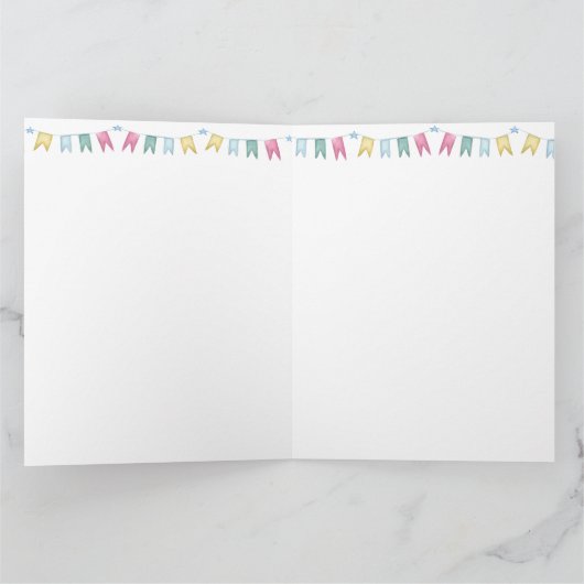 Whimsical Mairytale Dragon Baby Dusche Dankeskarte (Innenseite)