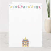 Whimsical Mairytale Dragon Baby Dusche Dankeskarte (Rückseite)