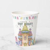 Whimsical Mairytale Dragon Baby Dusche Pappbecher (Rückseite)