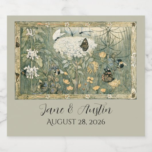 Whimsical Mairytale Schaumweinetikett (Einzelnes Label)