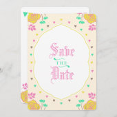 Whimsical Mairytale Wedding Save the Date Card Einladung (Vorne/Hinten)