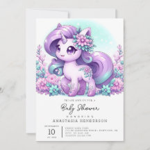 Whimsical Majestic Unicorn Baby Dusche