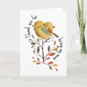 Whimsical Mama Bird & Chick mit Foto Muttertag Karte (Vorderseite)