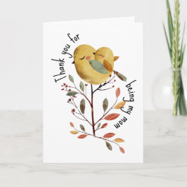 Whimsical Mama Bird & Chick mit Foto Muttertag Karte