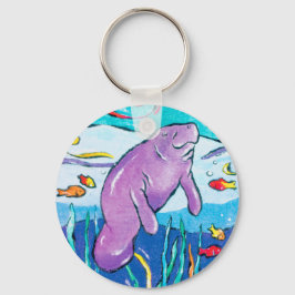 Whimsical Manatee Schlüsselanhänger